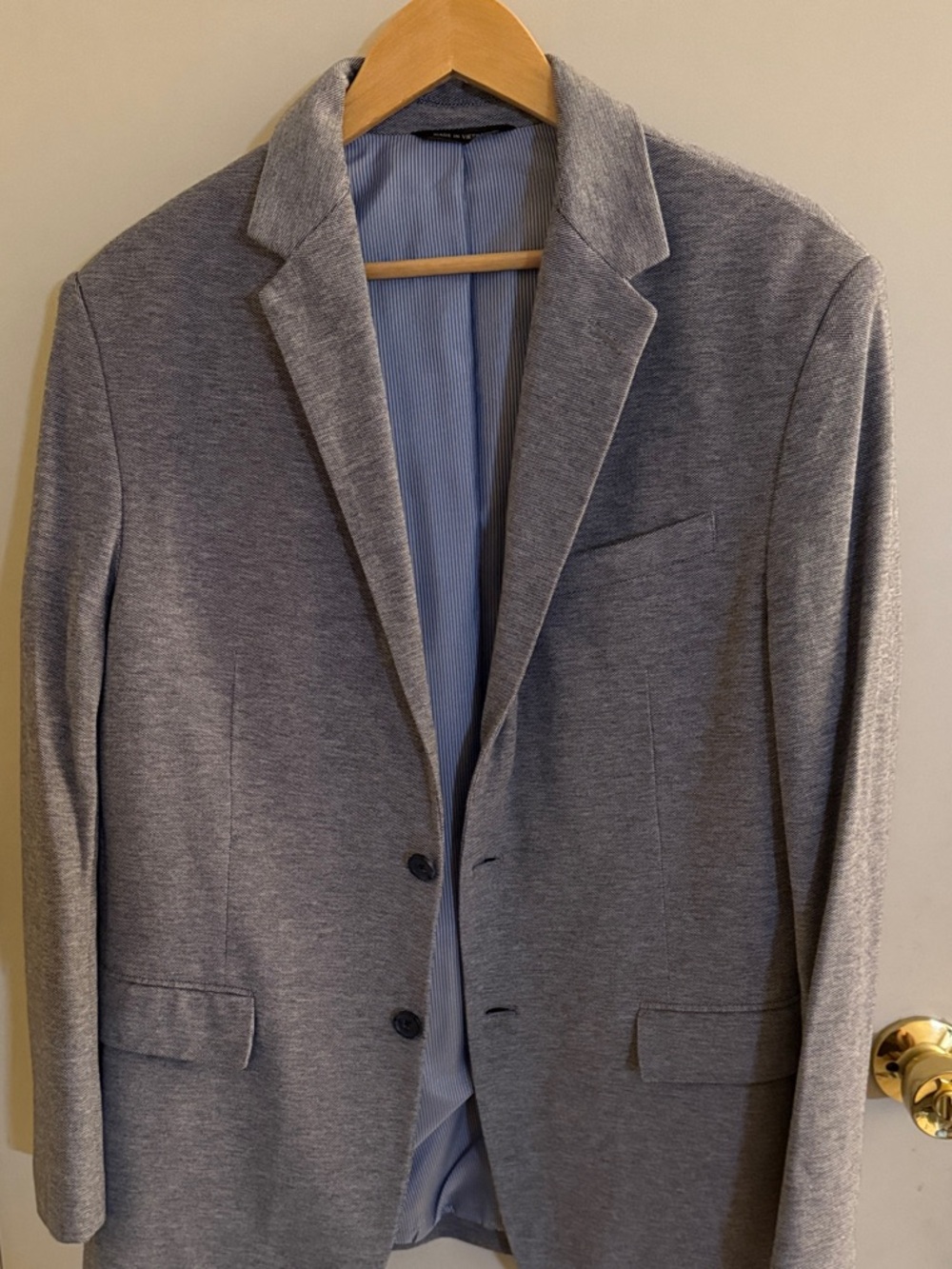 Banana Republic Men's Heather Gray Two-Button Sport Coat